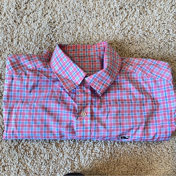 Vineyard Vines Pink Performance Classic fit Whale Shirt button down - Picture 3 of 4